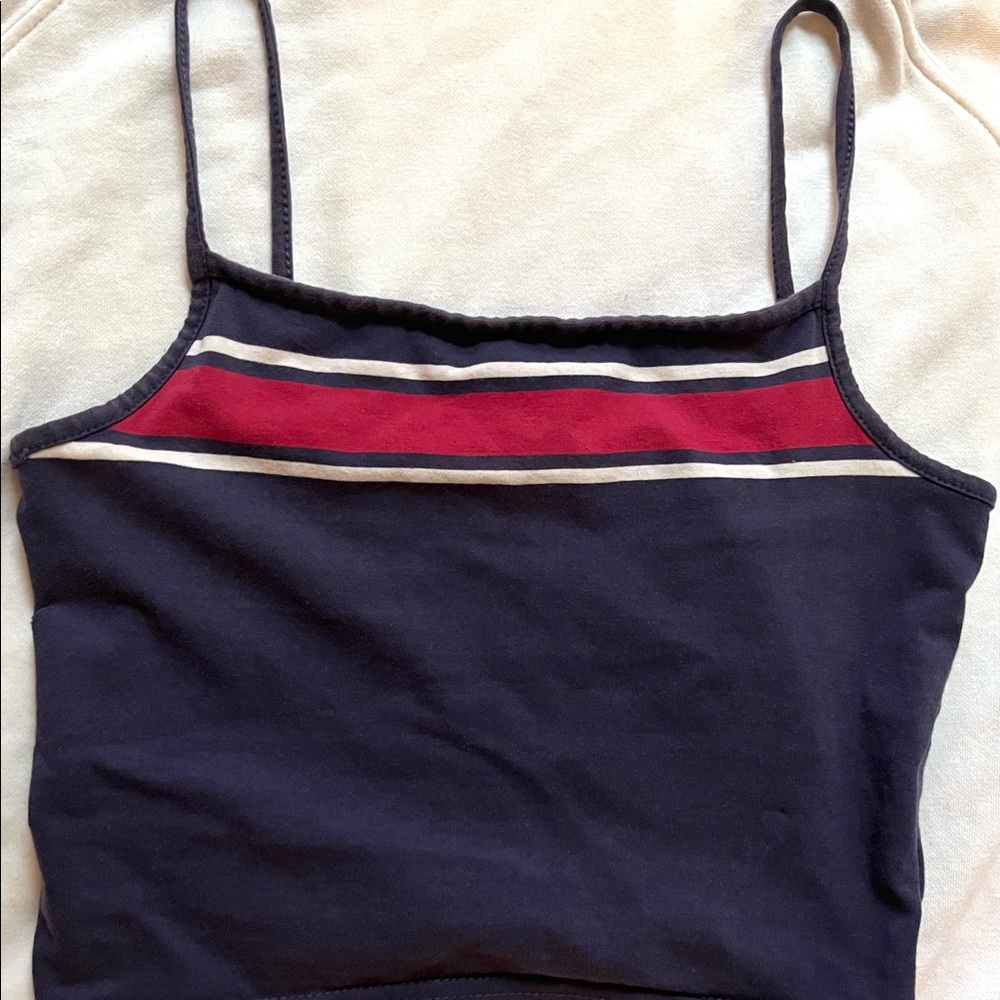Cotton On navy & red & white tank top